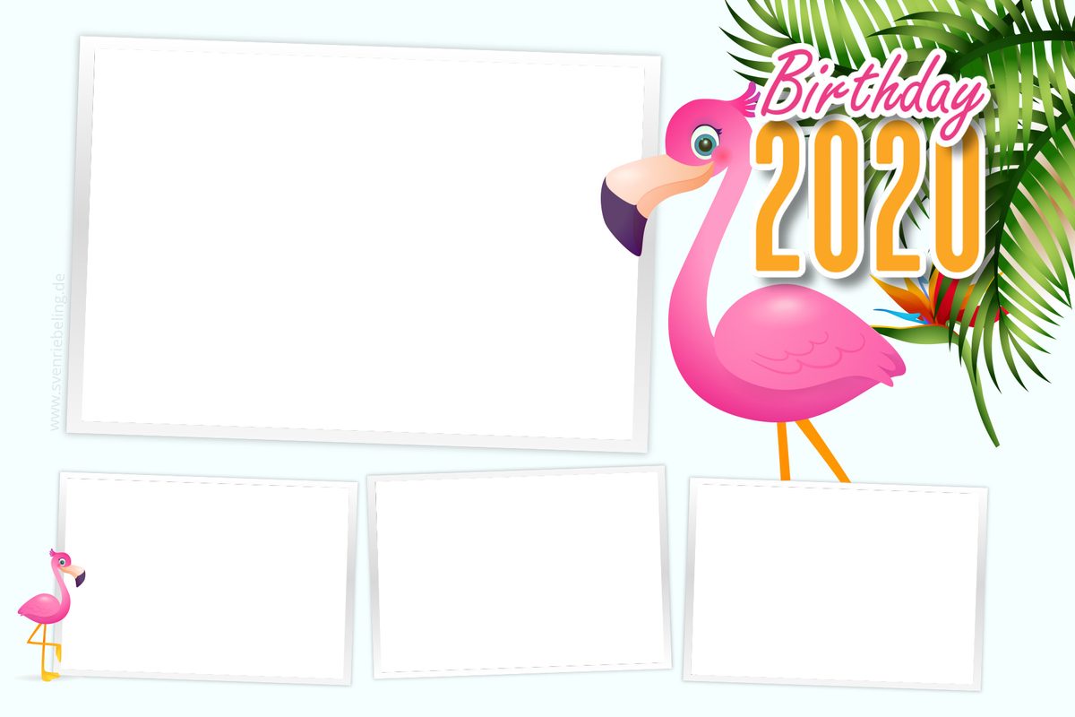 Fotorahmen im Flamingo-Design